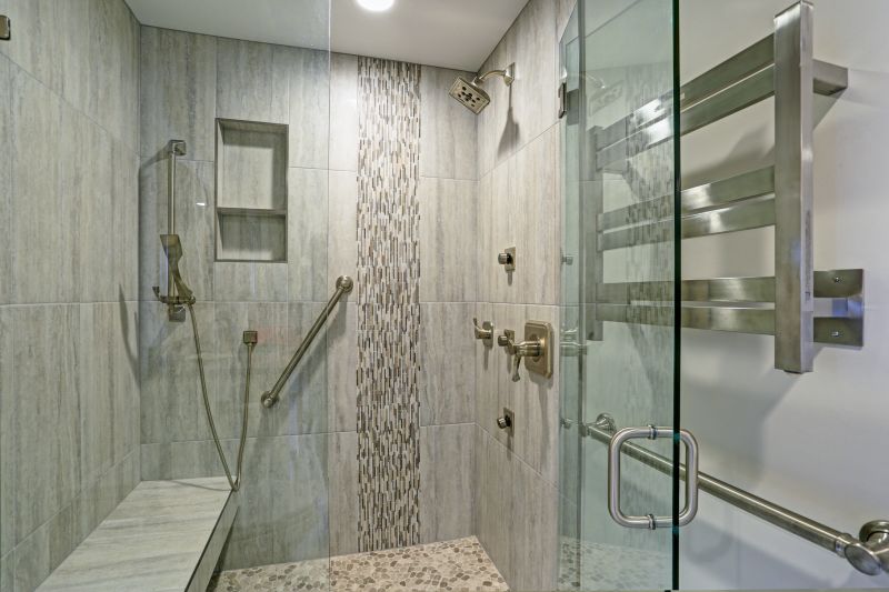 Glass Shower with Built-in Niche
