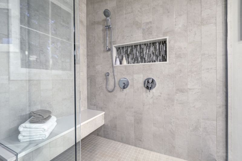 Tile-Design Shower Enclosure